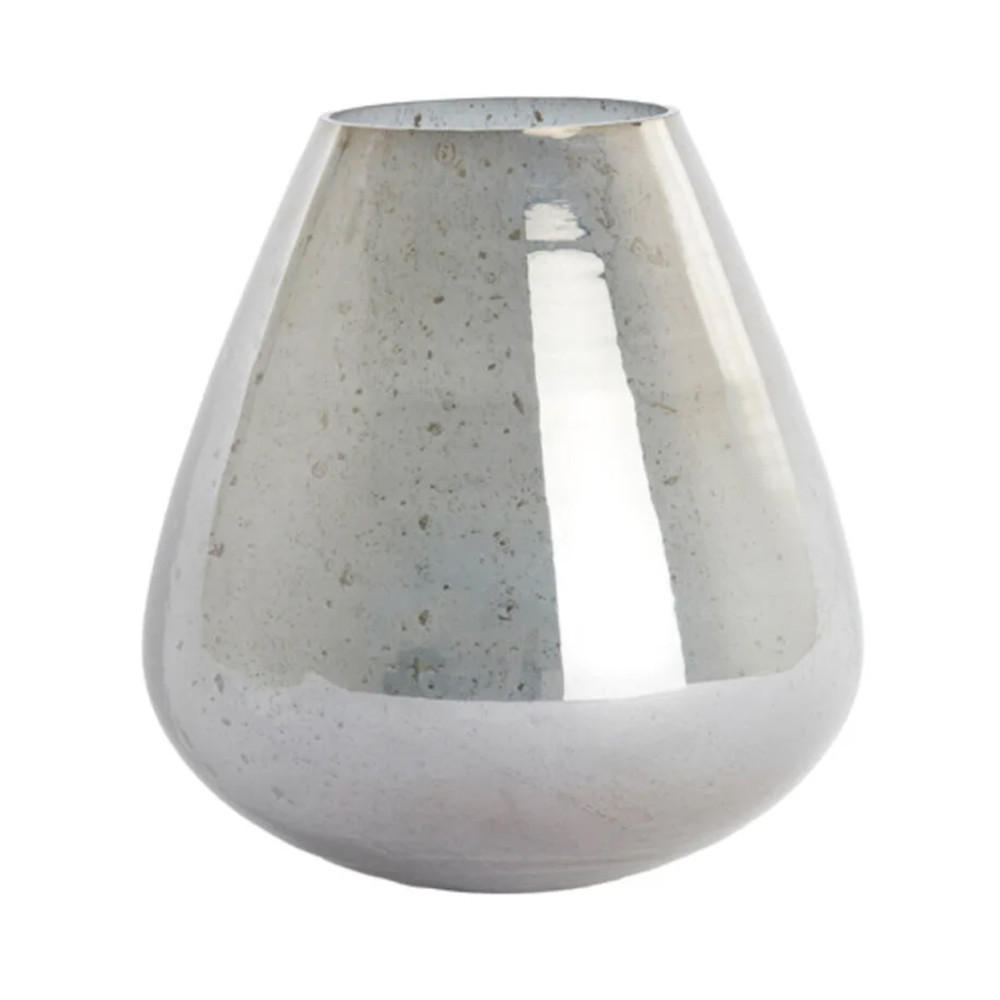 GLASVASE LATERZA Ø27x30 cm, Glas, Grau - Grau, Glas (27/30cm) - Light & Living