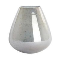 GLASVASE LATERZA Ø27x30 cm, Glas, Grau - Grau, Glas (27/30cm) - Light & Living