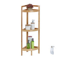ECKREGAL - Hellbraun, Holz (36.5/90/26cm) - Relaxdays