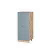 HOCHSCHRANK R-Line Blau-Grau 60 cm - Eiche Wotan/Blaugrau, Holzwerkstoff (60/143/57cm) - Vicco