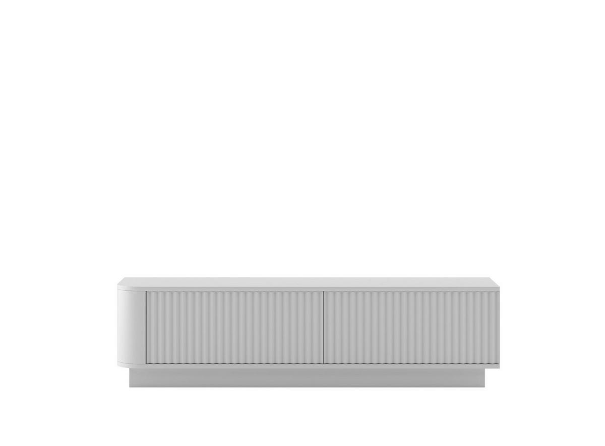 TV komoda Aurora mat bijela 140 cm s postoljem - bijela, drvni materijal (140/37/35cm) - Meble Lindner