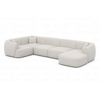 WOHNLANDSCHAFT Azura Pearl Boucléstoff - Perlmutt, Kunststoff (325/78/177cm)