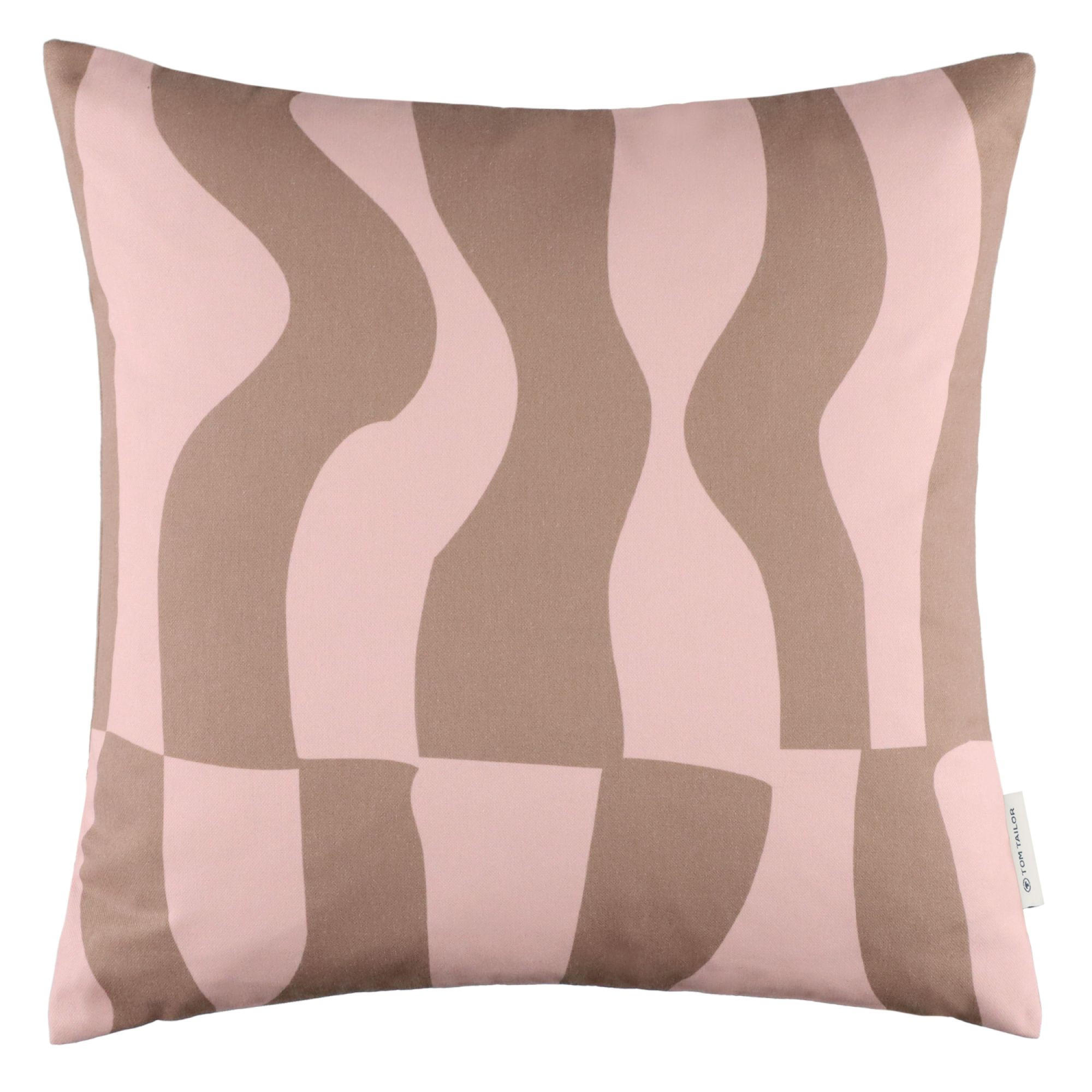 OBAL na vankúš MODERN WAVES - ružová, textil (45/45cm) - Tom Tailor