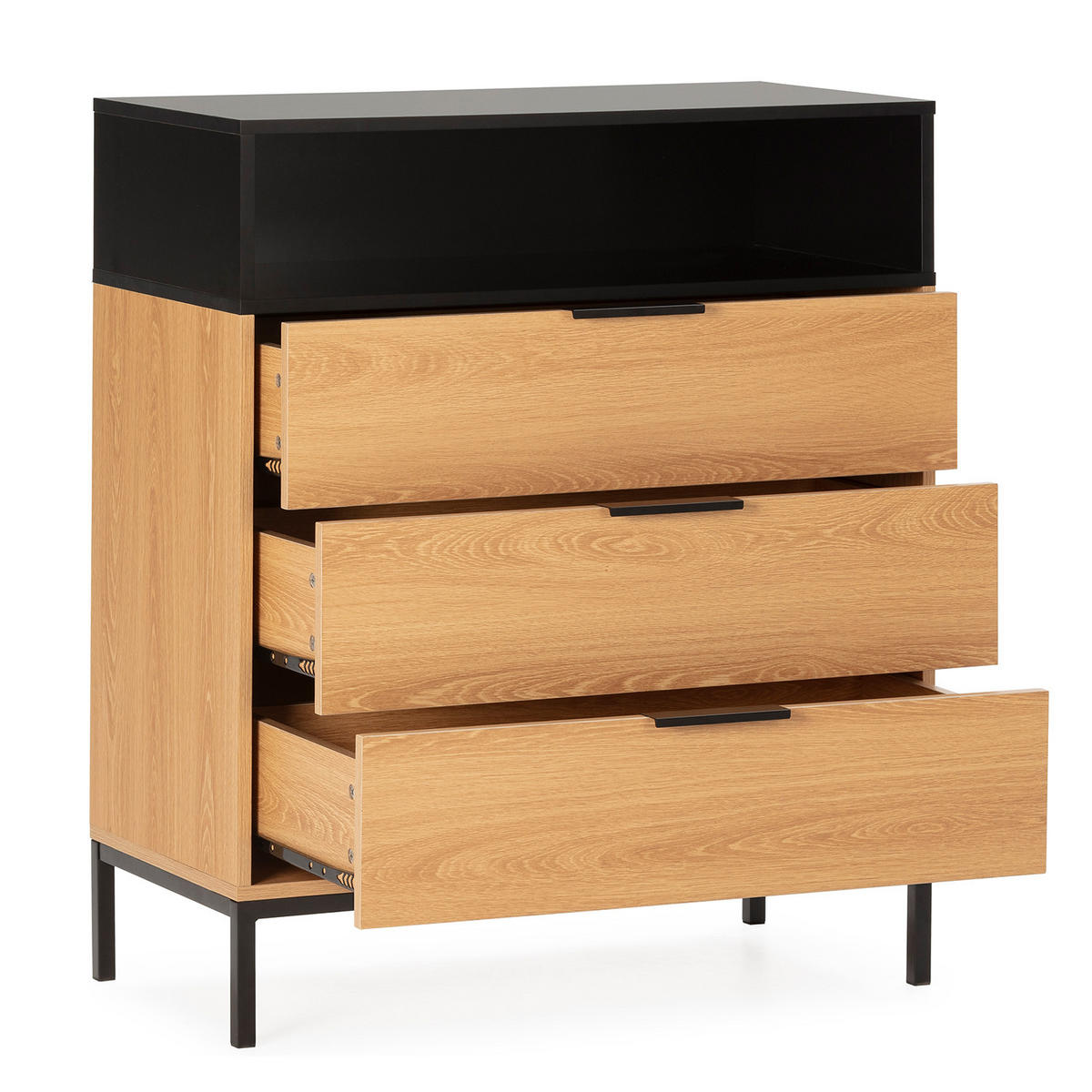 KOMMODE 80/95/40 Nieve Eichenfarbe - Honigeiche, Holzwerkstoff (80/95/40cm) - VS Venta-stock