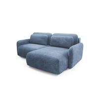 ECKSOFA Simone Mit Schlaffunktion - Blau, Holzwerkstoff/Textil (165/240cm) - Fun Möbel