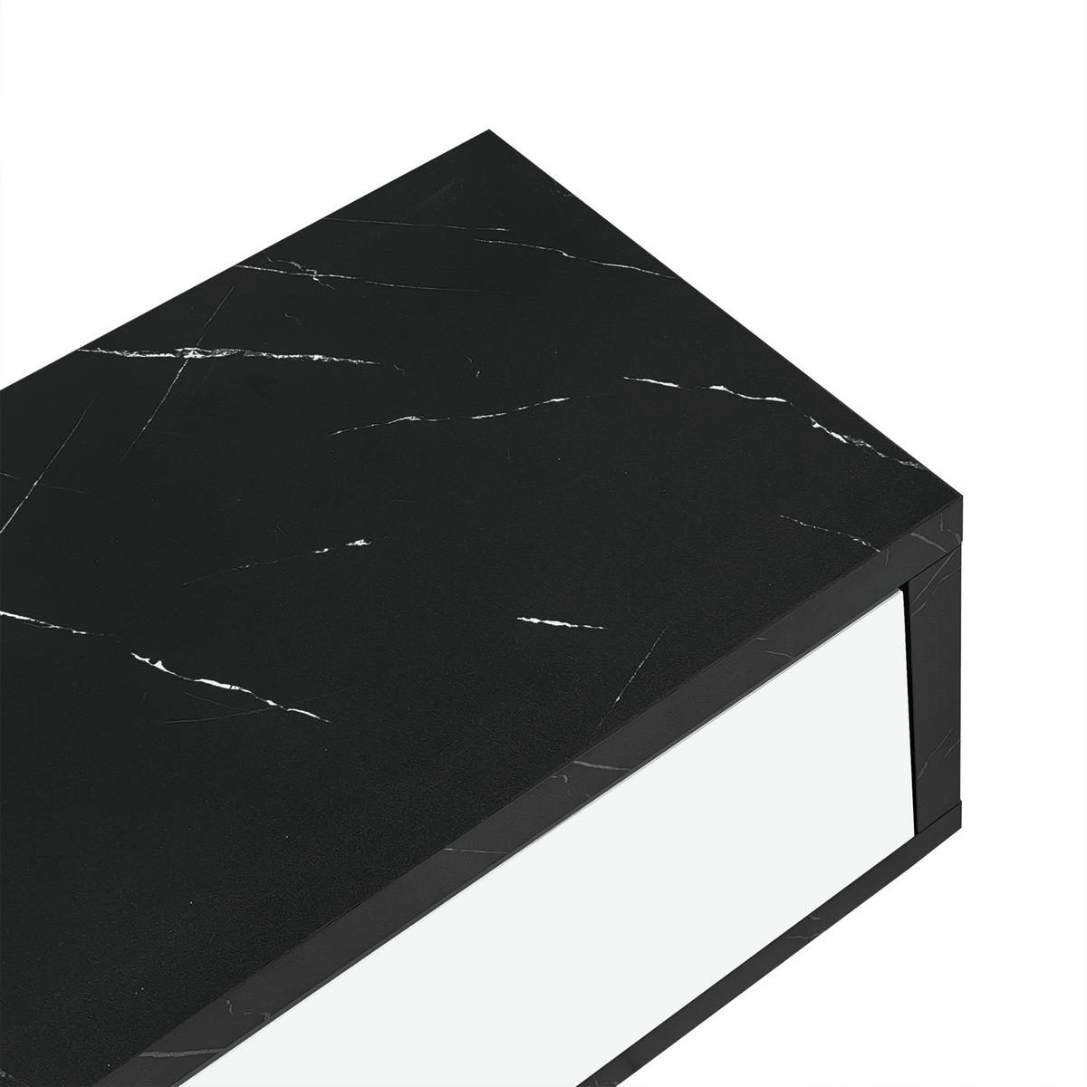 TV-SCHRANK Lowboard 140-260 cm drehbar schwarz weiß - Schwarz, Holz (260/30/40cm) - LEBENLANG