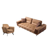 SITZGARNITUR Energy Grau-Seidengrau Stellvariante:3+1 - Braun, Holz (240/100/90cm) - Villa Möbel