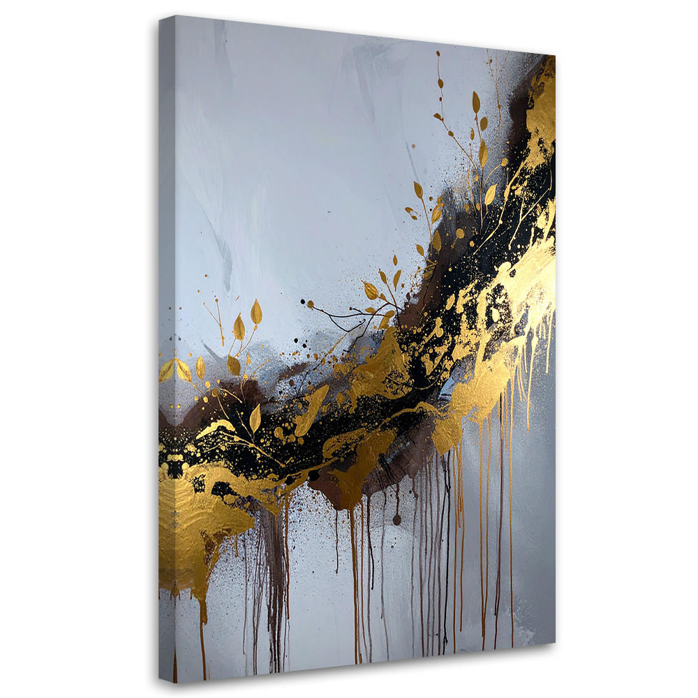 Feeby Leinwandbild, Gold 30x45 cm