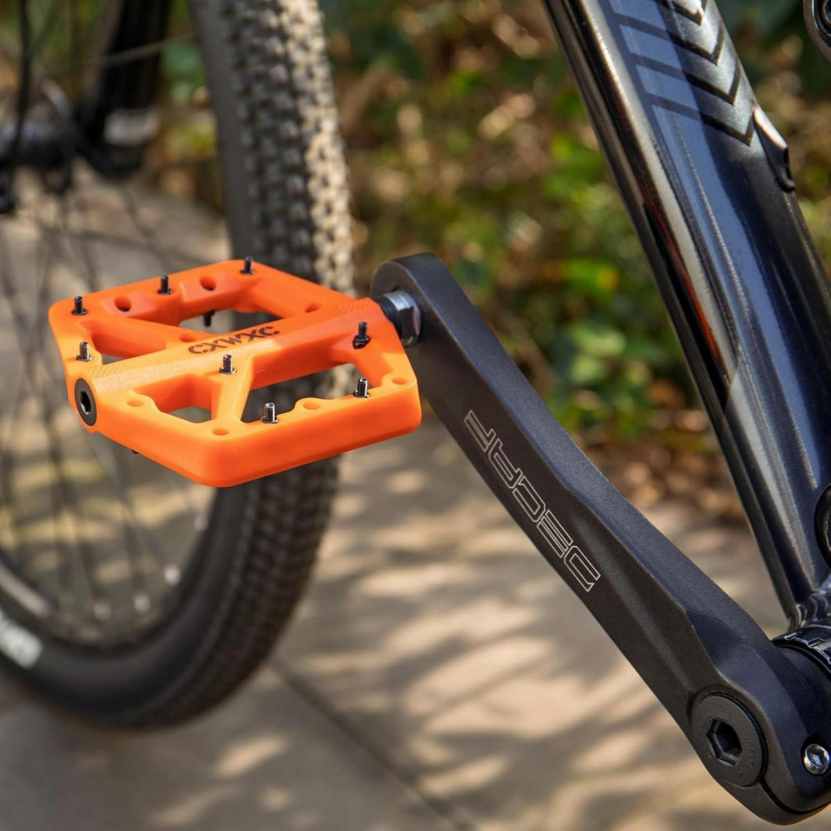 FAHRRADPEDALE Nylonfaser Orange Rutschfest 9/16 Zoll - Orange, Kunststoff (12/1.5/12cm)