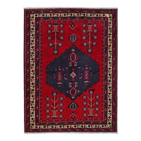 TEPPICH Afshar Rot 212/156 cm Schurwolle - Rot, Textil (156/212cm) - Looma