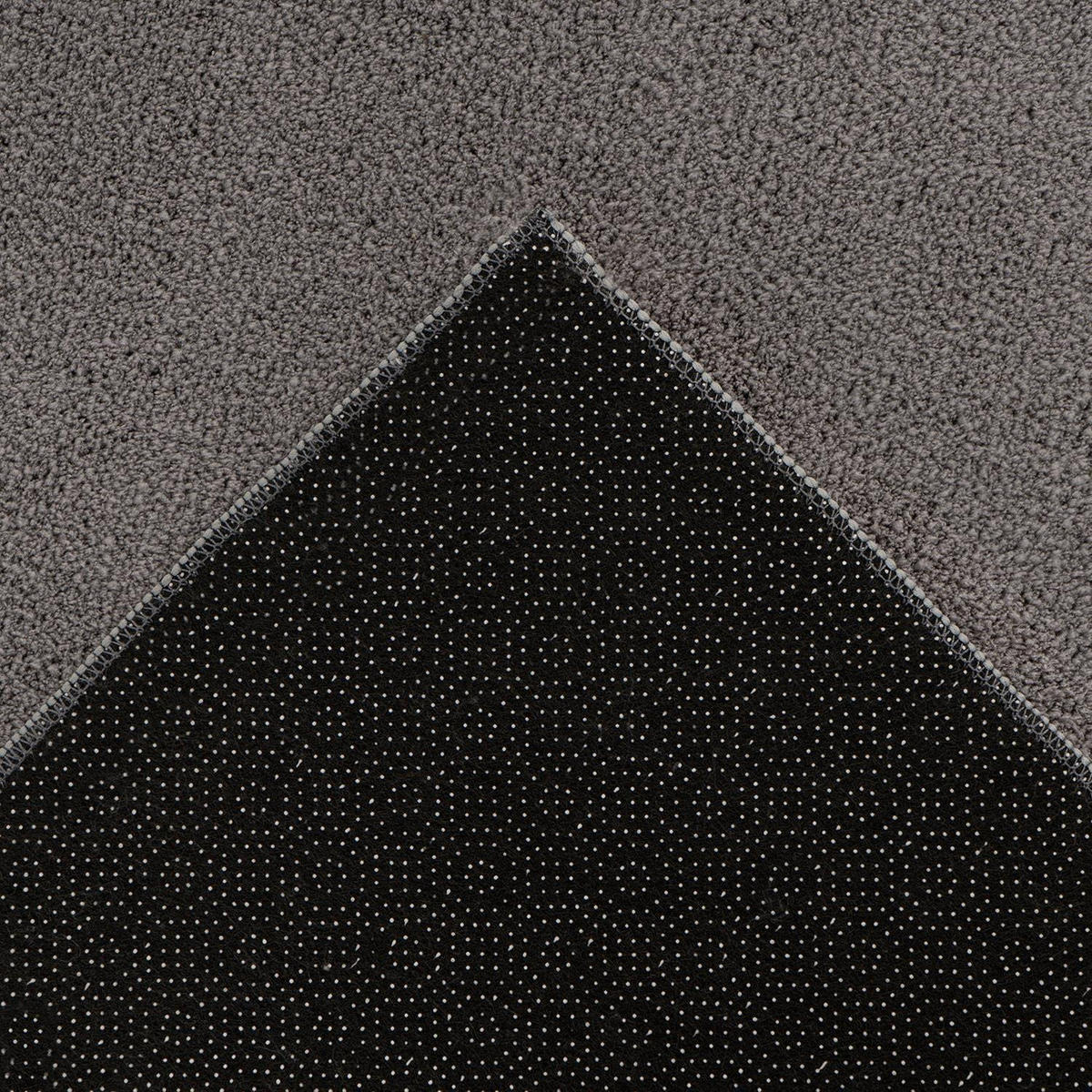 KURZFLOR-TEPPICH Waschbar Calma 200 Anthrazit 80x280 cm - Anthrazit, Kunststoff/Textil (80/280cm) - carpet city
