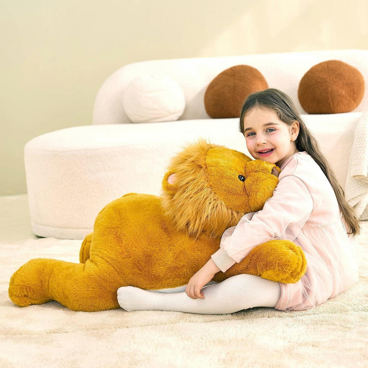 STOFFTIER Löwe 78 cm - Braun, Textil (33/76.2cm)