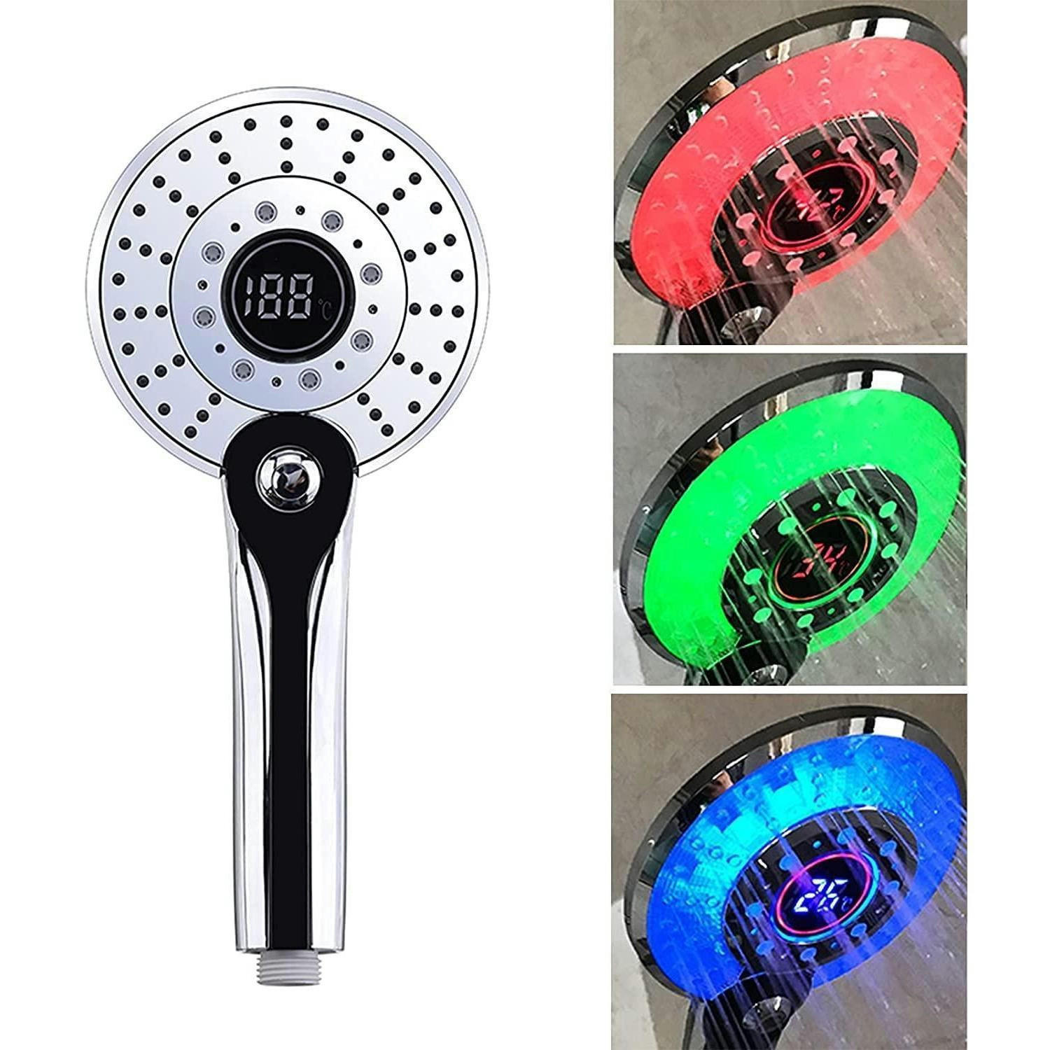 HANDBRAUSE LED mit Temperaturanzeige und Farbwechsel - Multicolor, Kunststoff (13/12.7/28cm)
