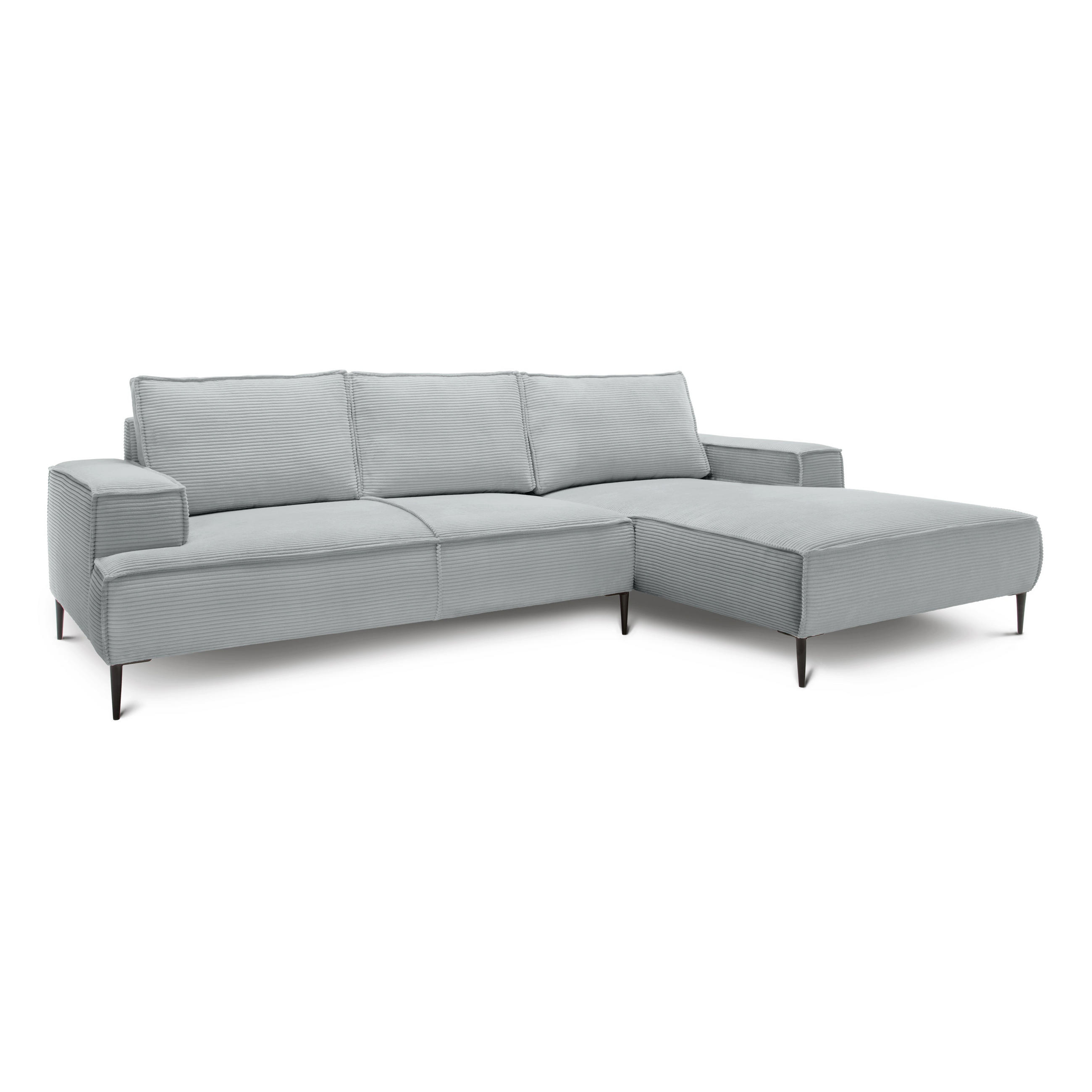 Pillovely Ecksofa Grau 275x44x173 cm
