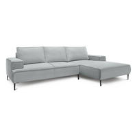 ECKSOFA May Grau 275 × 44 × 173 cm - Grau, Textil (275/44/173cm) - Pillovely