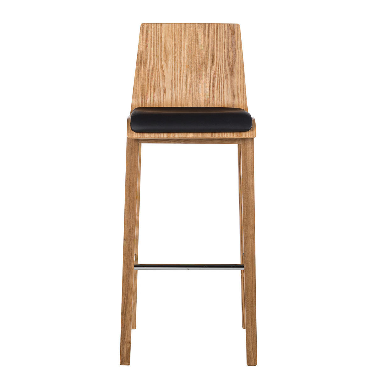 BARSTUHL - 2er-Set - Kunstleder / Esche teilmassiv - Beige, Holz/Kunststoff (42/103/49cm) - home24