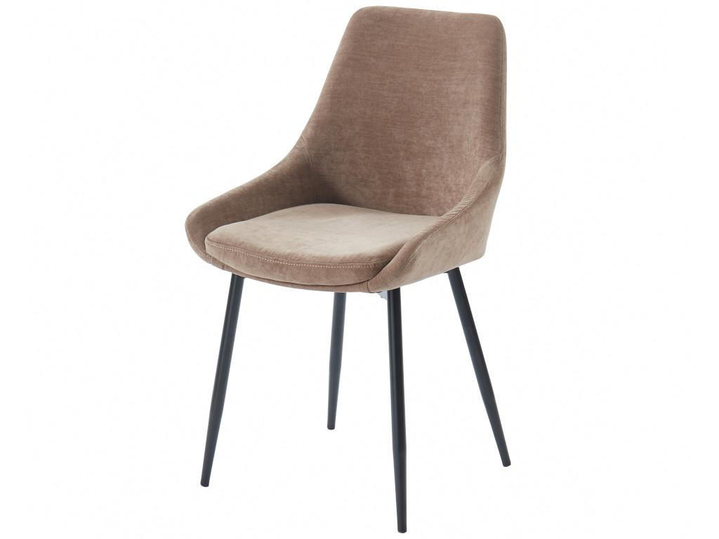 STUHL 6er-Set - Stoff - Braun - MASURIE - Braun, Textil (56/85.5/49cm) - Vente-Unique