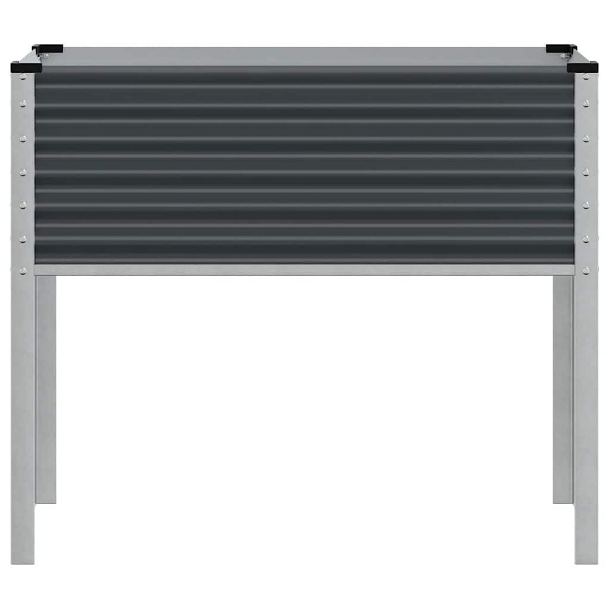 GARTEN-PFLANZGEFÄSS Anthrazit 100/45/90 Cm Stahl - Anthrazit, Metall (41/90/100cm) - vidaXL