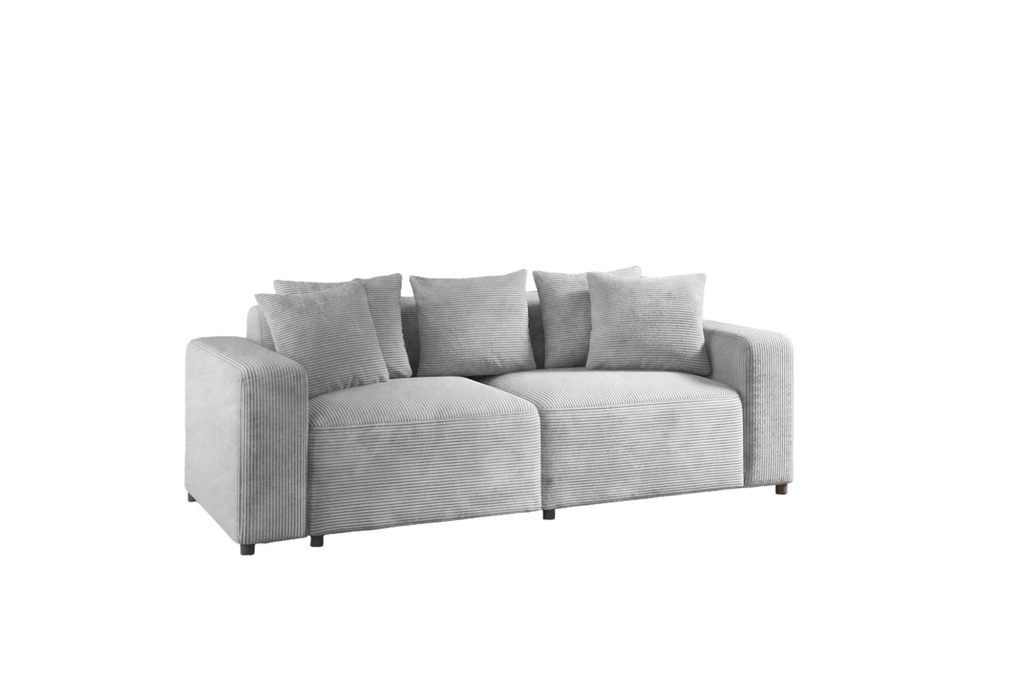 SOFA Megan 2-sitzer In Poso - Hellgrau, Holzwerkstoff/Textil (236/75/98cm) - Fun Möbel