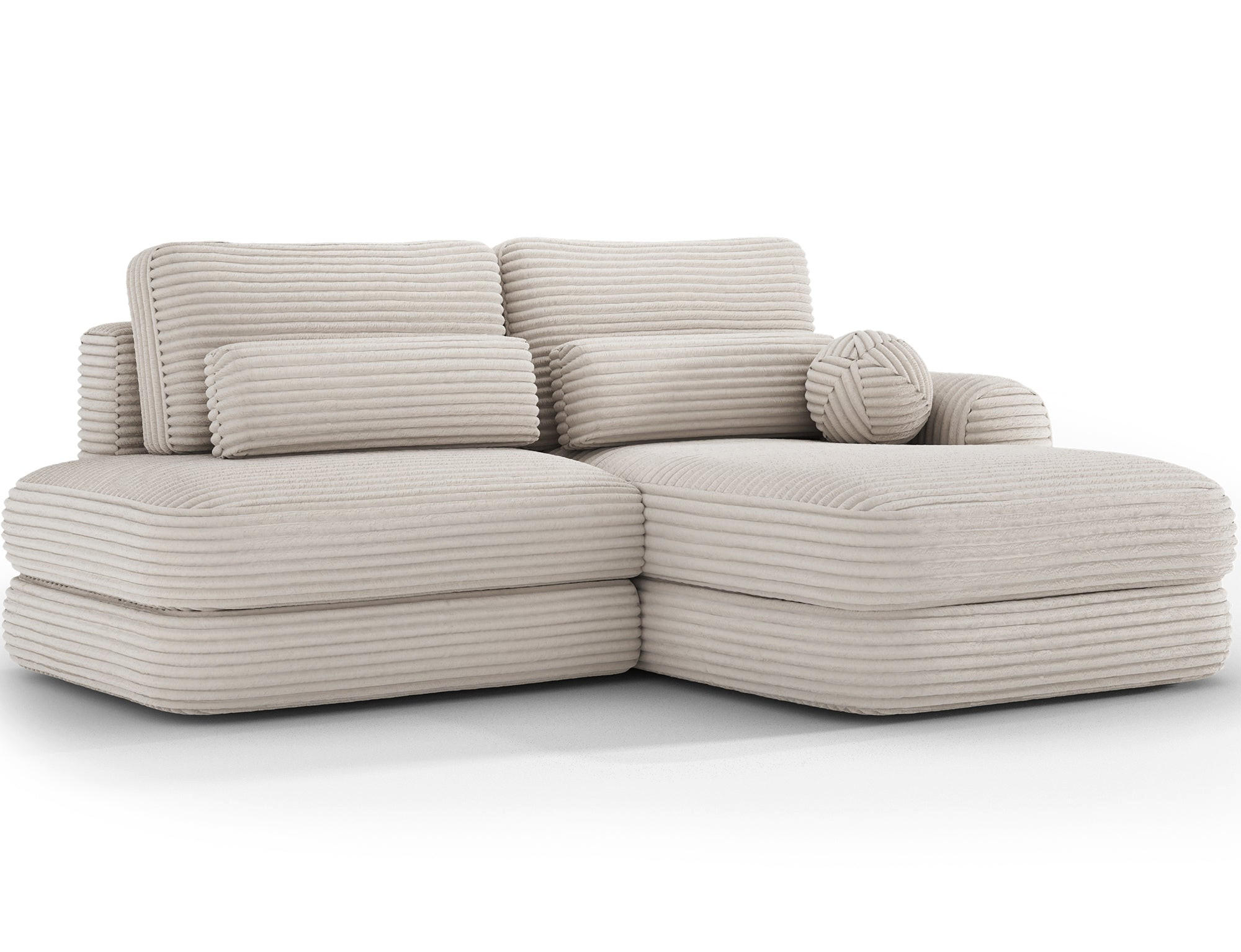 ECKSOFA RIPELI L-Form mit Schlaffunktion & Bettkasten – Modernes 3-Sitzer Sofa, Wellenfederung, 217 × 175 cm - Schwarz/Weiß, Kunststoff (175/217cm) - Wohnideebilder