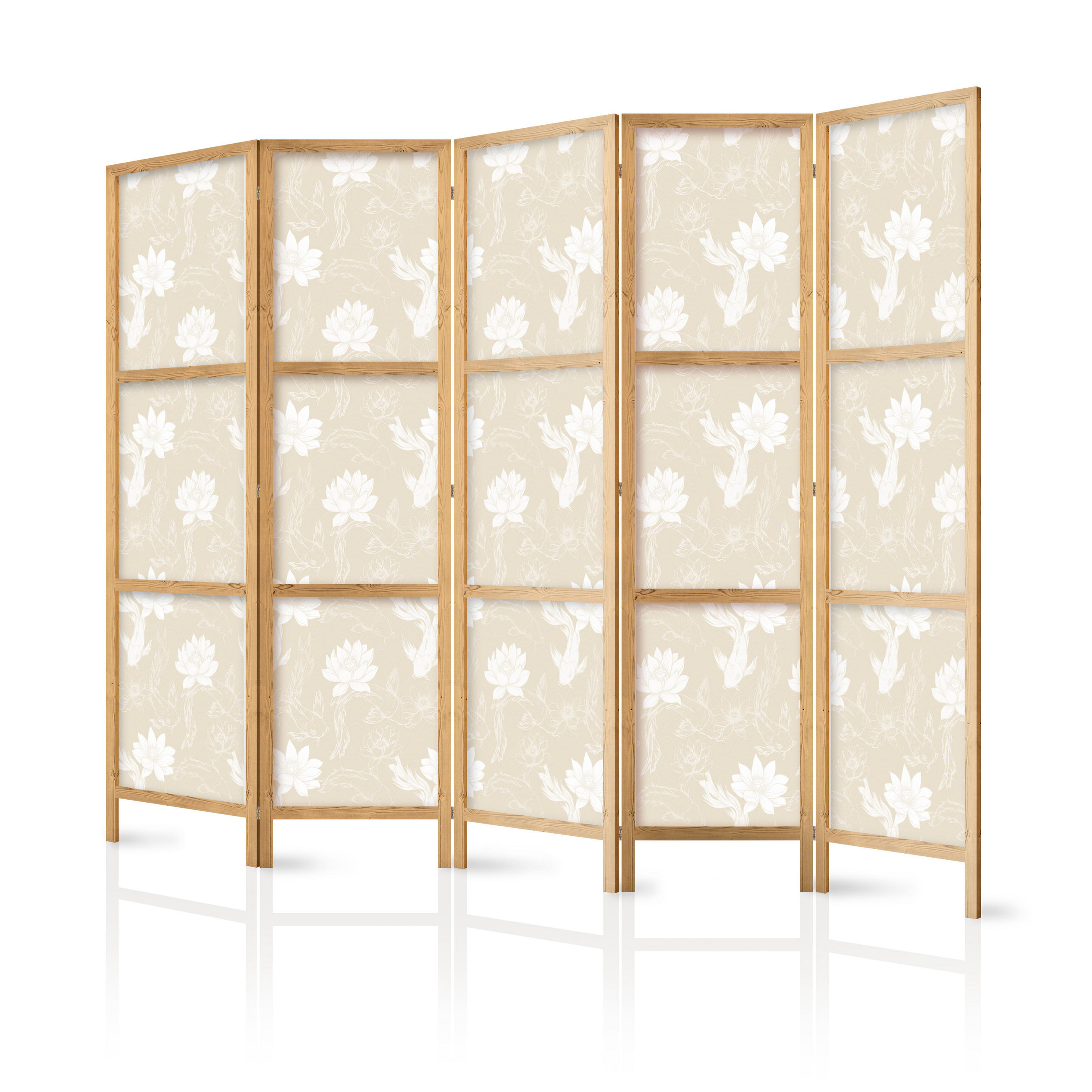Muralo Paravent Beige 225x172x3 cm