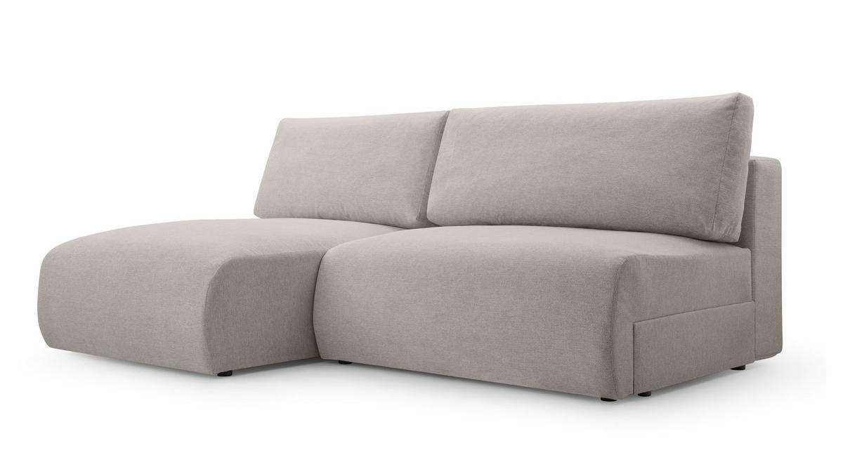 ECKSOFA mit Schlaffunktion Greste, Beige - Beige, Textil (150/223cm) - Meblito