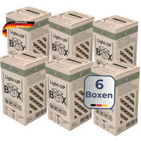 GRILLANZÜNDER 6er-Set Box 4-in-1 -Grillbox Grillkohle - Braun, Stein (18/34/18cm) - DELUKE