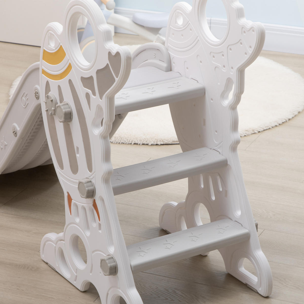 RUTSCHE DE-09319 Raketen-Design, mit Sticker-Set Grau - Grau, Kunststoff (46.5/80/157cm) - ComfortXL