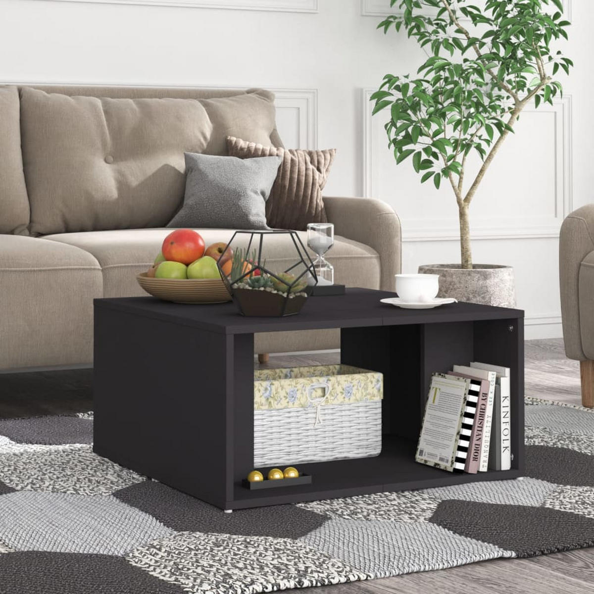 COUCHTISCHE 4 Stk. Grau 33x33x33 cm Holzwerkstoff - Grau, Holzwerkstoff (66/66/33cm) - furnicato