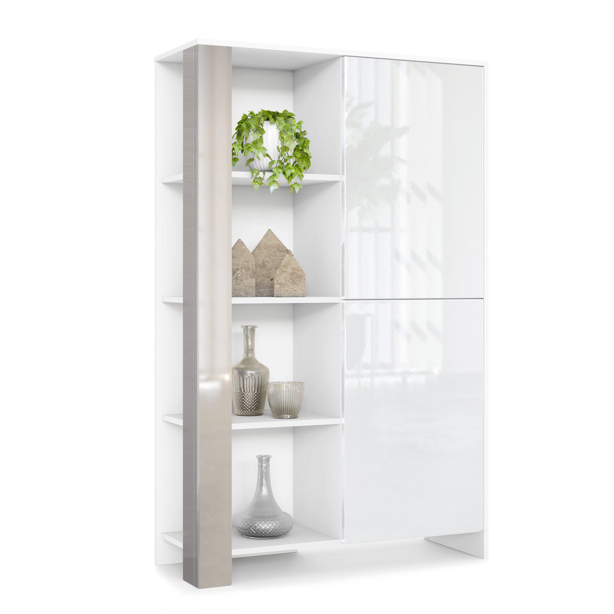 HIGHBOARD Canto Sandgrau Hochglanz - Sandfarben, Holzwerkstoff (95/151.5/36cm) - Vladon