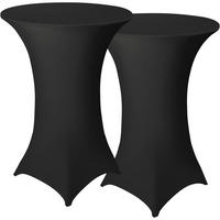 STEHTISCHHUSSEN 2er Set Schwarz Ø 80-85cm - Schwarz, Textil (85/85cm)