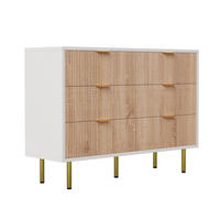 KOMODA 100 cm so zásuvkami, imitácia dreva, príborník, spálňa, biela - biela, drevo (110/73/34cm)