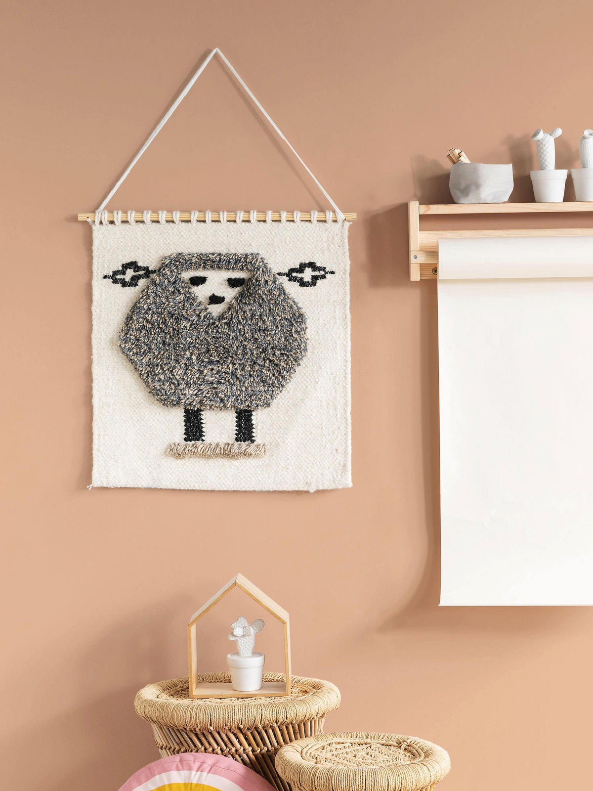 WANDDEKO Shawn Ivory 50x50 cm - Creme, Textil (50/50cm) - Lytte