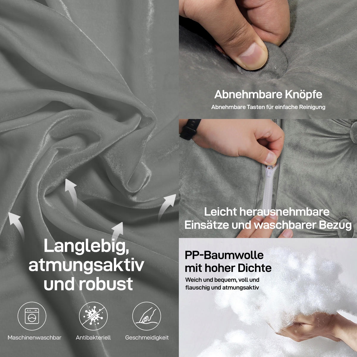 RÜCKENKISSEN Kopfteilkissen Samt kastanienbraun 40/22cm - Kastanienfarben, Textil (22/40cm) - Vercart