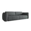 4-SITZER-SOFA Chenille Stoff Grau - Schwarz/Graphitfarben, Kunststoff/Textil (250/74/105cm) - Makamii