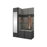 MOBILIER PENTRU HOL Orion X - grafit/gri, material plastic/compozit lemnos (124/186/46cm) - MIRJAN24
