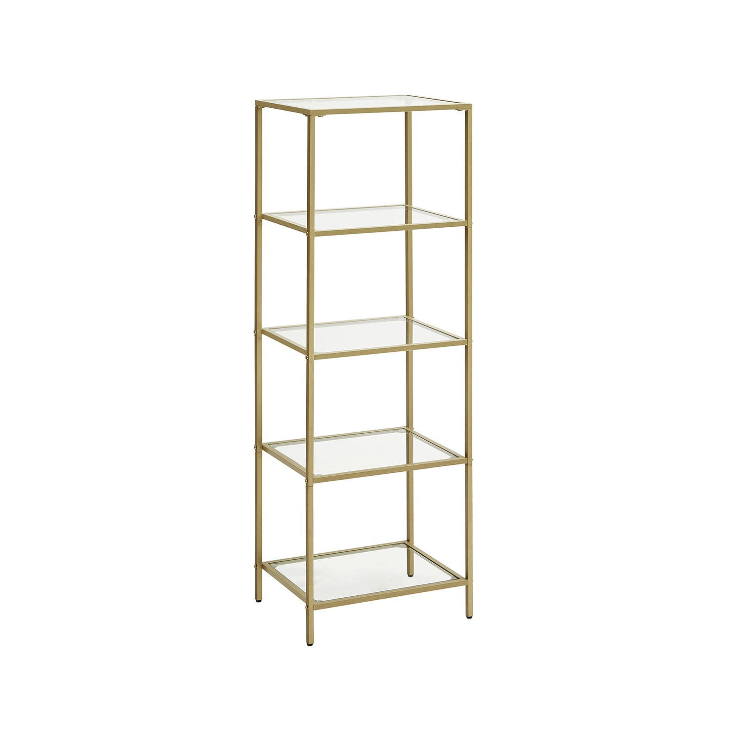 STANDREGAL BÜCHERREGAL - Goldfarben, Glas (30/125/40cm) - Hansiro