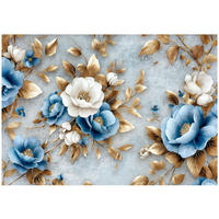 FOTOTAPETE Blumen 3D Effekt Glamour Wohnzimmer 400x280 - Multicolor, Papier (400/280cm) - Wallarena