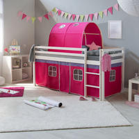 HOCHBETT Leiter 90/200 cm Pink - Pink/Weiß, Holz - Homestyle4u