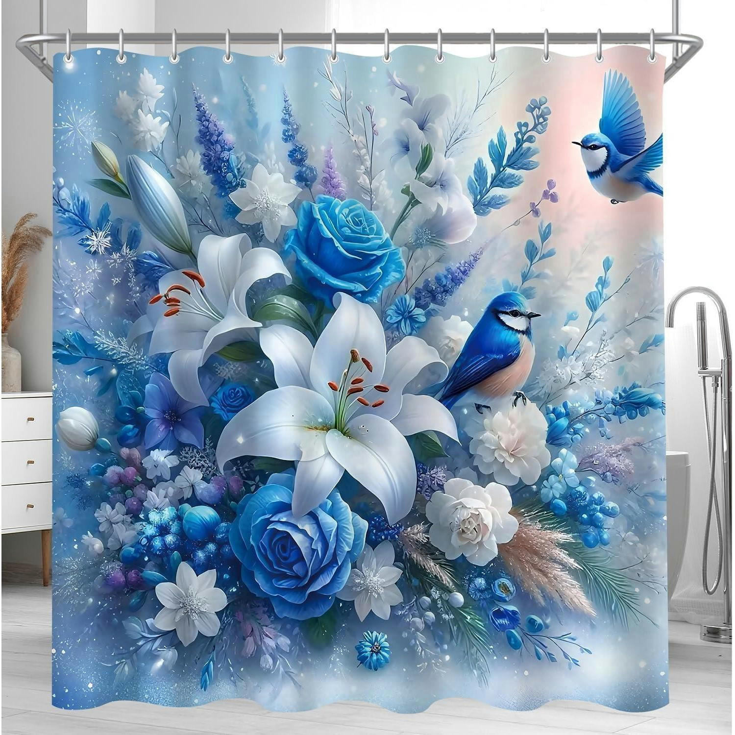 XXXLutz Duschvorhang Blau 180x200 cm