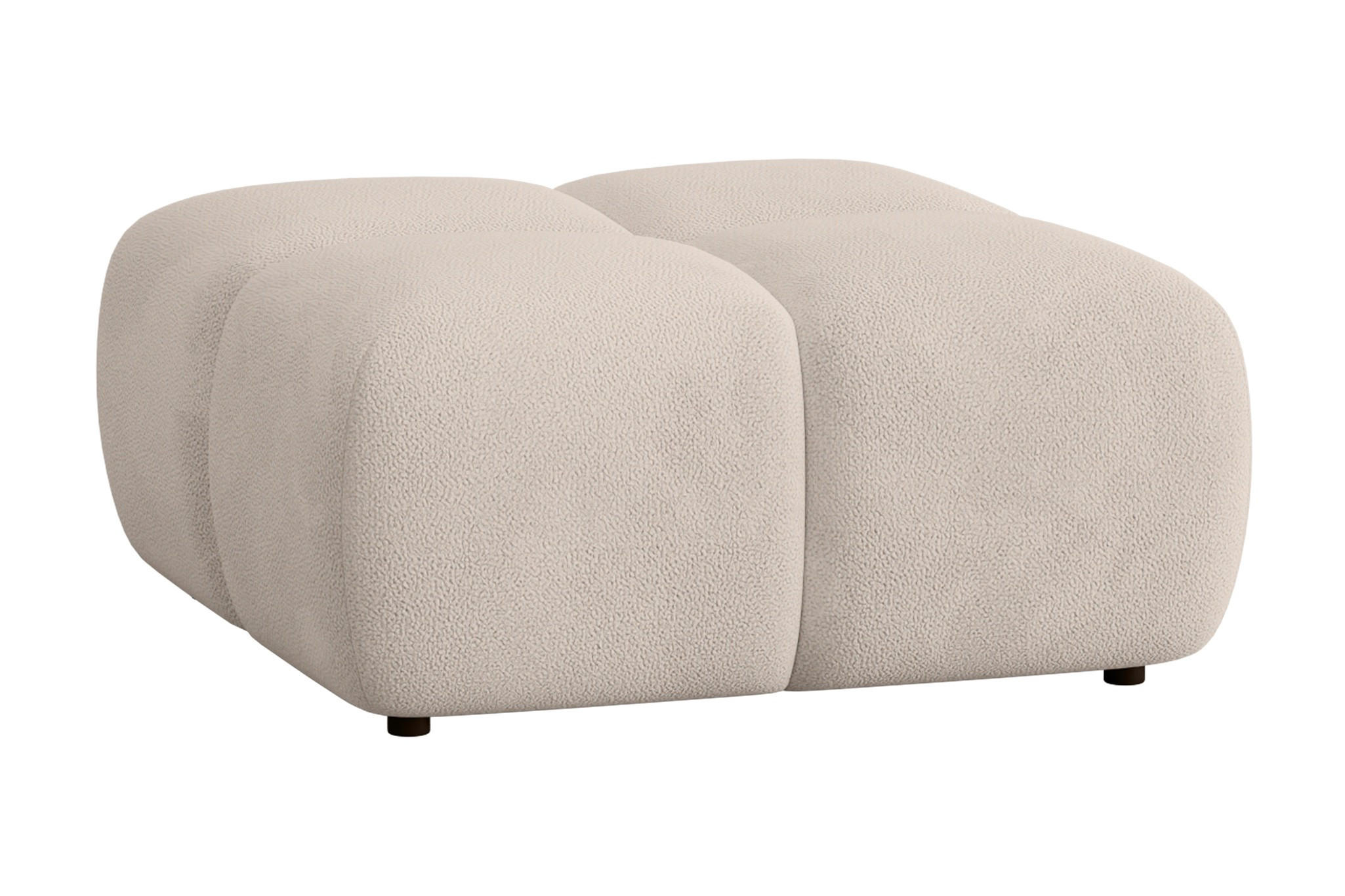 Fun Möbel Polsterhocker Beige 90x45x90 cm