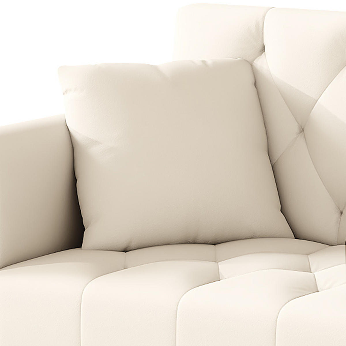 2-SITZER SCHLAFSOFA Samt Beige mit Verstellbarer Rückenlehne und Getränkehalter - Beige, Holzwerkstoff/Textil (175/73.5/89cm) - WISHDOR