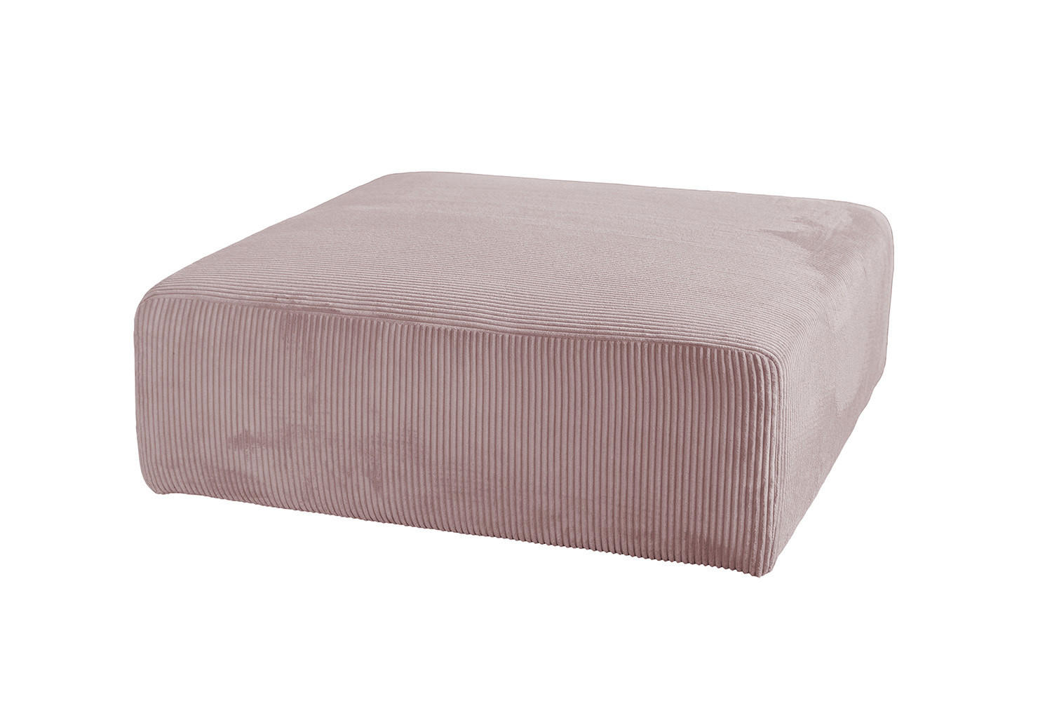SITZELEMENT MODULSOFA WIOLO SOFT Pink Cord - Pink/Schwarz, Kunststoff/Textil (111/43/111cm) - KAWOLA