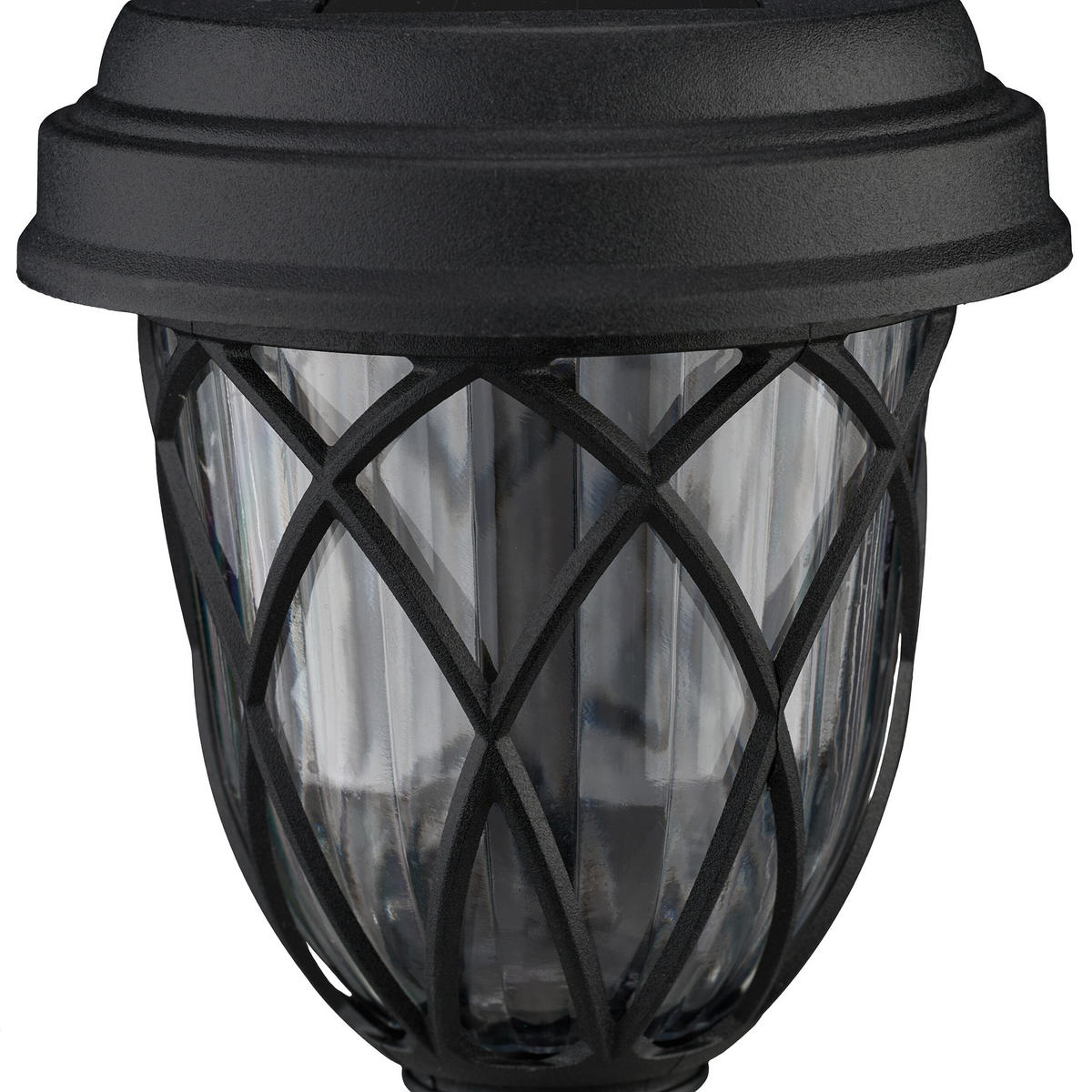 SOLARLAMPEN Set - Schwarz, Kunststoff (10/10/42.5cm) - Relaxdays