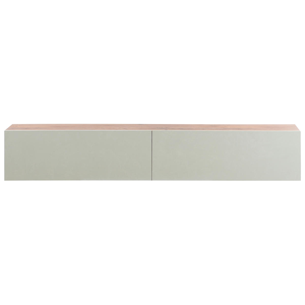 WANDMONTIERTER-TV-SCHRANK Grün/Braun Gladstone - Braun/Grün, Holzwerkstoff (180/30/32cm) - Beliani
