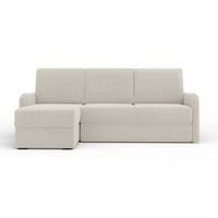 ECKSOFA BIANCO 215 cm breit in Boucle Ecru links - Ecru, Holzwerkstoff/Textil (215/145cm) - Deine Möbel 24