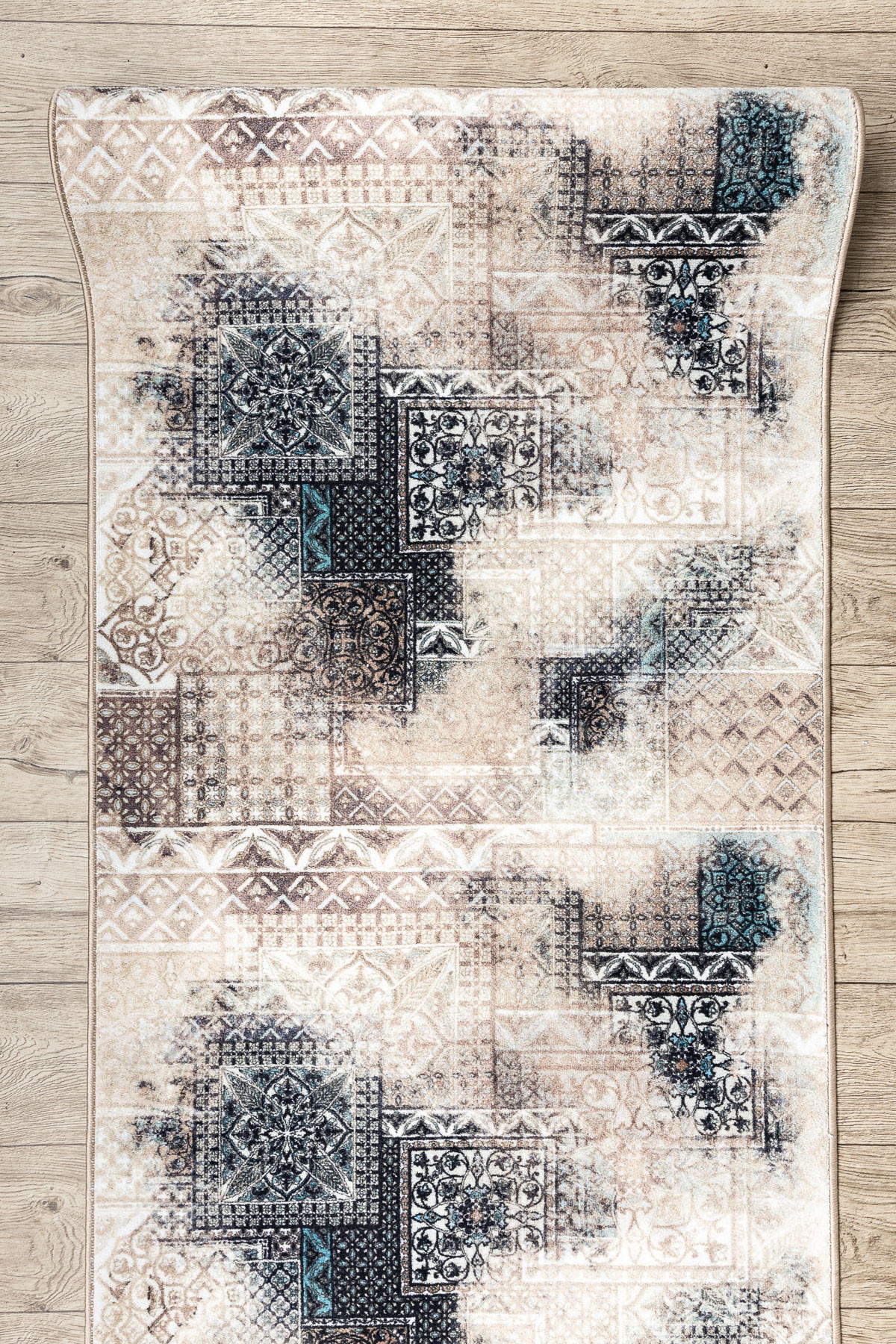 LÄUFER Antirutsch PATCHWORK 67/320 cm - Beige, Textil (67/320cm) - rugsX