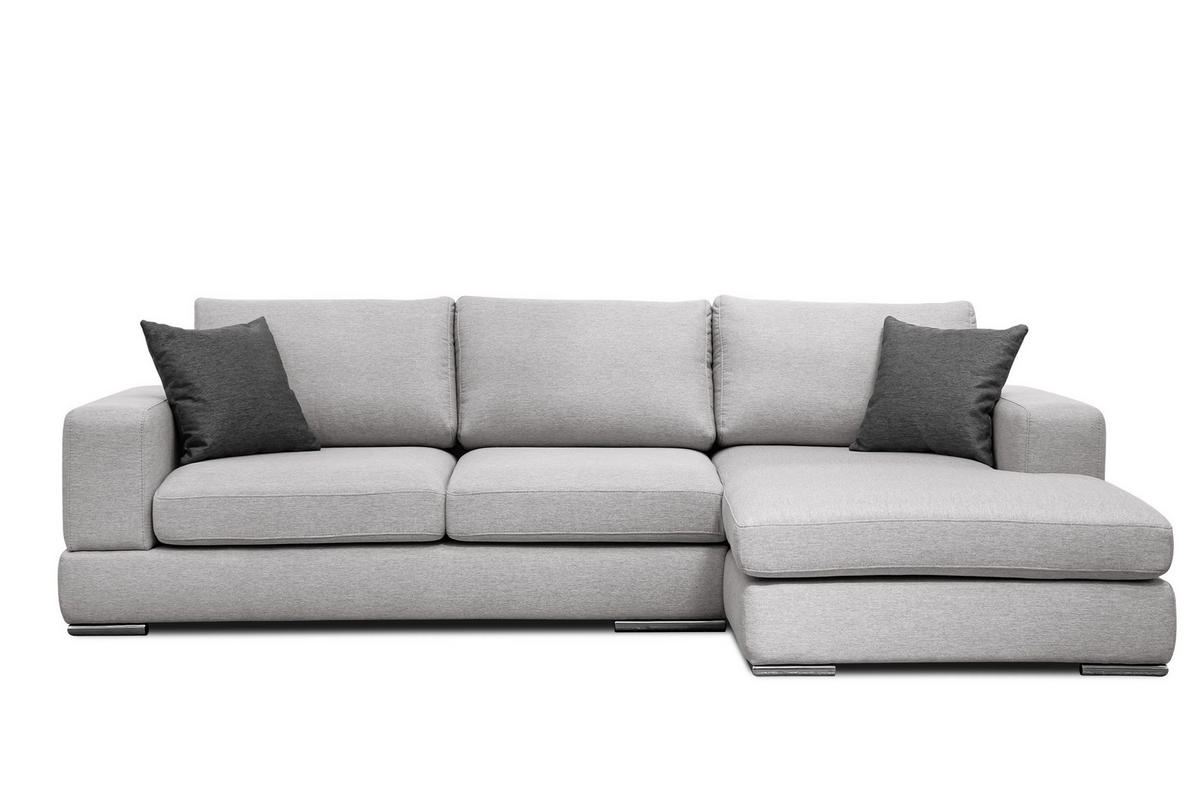 ECKSOFA OTTO 4-Sitzer, hellgrau - Hellgrau, Holzwerkstoff/Textil (279/159cm) - Courtois Laville