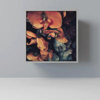 SIDEBOARD NEVERENDING BLOOM, Grau, 57,5x42x57,5 cm, Ohne Füße - Multicolor/Grau, Holzwerkstoff (57.5/57.5/42cm) - SpaceRebels