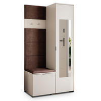 GARDEROBENSCHRANK VIRA 95/181/51 cm Modern Garderobe-Set Kaschmir - Kaschmir/Braun, Holzwerkstoff (95/181/51cm) - MASSENO